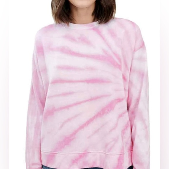 Splendid Women's Pink Tie-Dye Pullover Sweatshirt Shirt‎ Size Small - Picture 1 of 5
